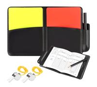 Cartes d'Arbitre de Football, 2 Métal Sifflet Arbitre, Cartons Jaune et Rouge Carton Arbitre Set Carton Arbitre Kit avec Carte d‘Arbitrage Crayon pour le Jeu de Football Basketball Sport Scolaire