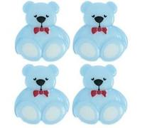 Cartes de 4 boutons nounours 16 x 18 mm - Rico Design(...) - Bleu Bleu G