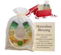 Cartes de bénédiction de poche - Symbole d'espoir et de chance, décorations de table en fer à cheval - pour femmes, bureaux, étagères, tables de chevet, lieux de travail