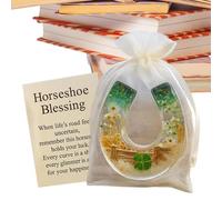 Cartes de bénédictions en format de poche | Symbole d'espoir et de décoration | Décorations de table avec fer à cheval, pour femmes et dames, bureaux, bibliothèques, tables de chevet, lieux de travail