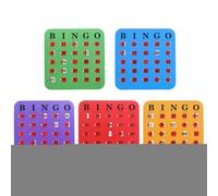 Cartes De Bingo Réutilisables - Jeu Jeux Coulissant en 5 Pièces | Game Fête Pensée Logique du Bout des Doigts pour L'école, Le Bureau, Les Rassemblements, Camping, Voyages Et Divertissements À
