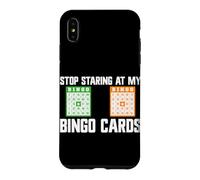 Cartes de Bingo « Stop Staring At My Bingo » Coque pour iPhone XS Max