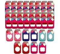 Cartes de bonbons Mason Jar, Cartes de San Mason Jar - Cartes de San Mason Jar uniques en forme de bocal en verre | Cartes de vœux amusantes de 50 bocaux, bonbonnières de fête pour la salle de classe