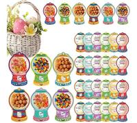 Cartes De Bonbons Pour Les Fêtes Heureuses - 36 Pièces Fournitures Festives de Pâques,Cartes De Vœux En Bonbons À Faire Soi-Même | pour Famille Collègues Voisins Bureau Maison École Filles Garçons