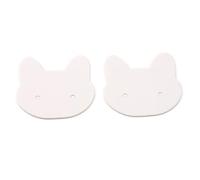 Cartes de boucles d'oreilles 500 pièces, présentoir de bijoux en forme de chat, cartons d'oreilles, clous d'oreilles, étiquettes de collier for boucles d'oreilles et collier(3.5cm-White)