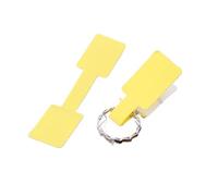 Cartes de boucles d'oreilles en papier blanc, 500 pièces, présentoir de bagues de bijoux, étiquette d'emballage, autocollant adhésif rond en papier 5x1.3cm(Yellow)