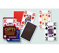 Cartes de bridge Opti 1 jeu 4 index