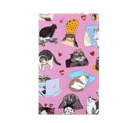 Cartes de chat - Cartes de divination du destin en papier enduit | Cartes de tarot compactes et légères pour dire la bonne aventure | Tableau de tarot rose intéressant pour les félins obsédés