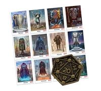 Cartes de Classes Donjons & Dragons et Lot de pièces à Lancer D20 - Accessoires Officiels du Jeu D&D - Jeu de Cartes de référence pour Le Jeu de rôle - Pièces à Lancer en métal