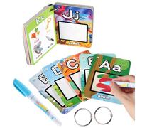Cartes De Coloriage À l'eau Alphabet - Plate-Forme d'apprentissage Interactive, Cartes Flash De Dessin Magic Aqua, Feuilles De Peinture Réutilisables | Éducation des Tout-Petits sans Gâchis, Ensemble