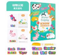 Cartes de coloriage à l'eau pour enfants, jeu de correspondance de mots, jeu de mots d'apprentissage réutilisable, carte flash éducative pour les vacances et les anniversaires