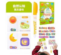 Cartes de coloriage à l'eau pour | Livre de Dessin d'animaux | Livre de Couleur réutilisable pour révéler l'eau - Activités éducatives d'apprentissage des Mots pour Les Vacances et Les