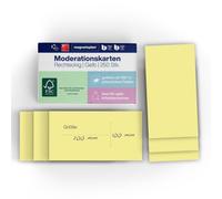 Cartes de communication rectangulaires, 250 pièces jaune