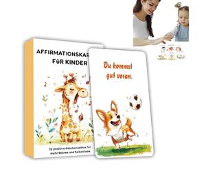 Cartes de confirmation pour , affirmations positives pour , 32 cartes flash allemandes de pleine conscience | Construire la confiance, autonomiser les citations, d'apprentissage