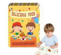 Cartes de conscience alimentaire - Deck flash d'éducation alimentaire, planification des repas aide visuelle | 48 cartes flash éducatives amusantes, cartes de repas attentives avec zones