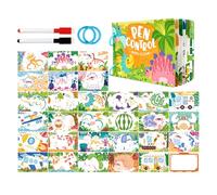 Cartes de contrôle pour enfants | Éducation précoce interactive, jeu pour pratique de calligraphie avec cartes de contrôle stylo, pour enfants de 2 à 6 ans, maternelle, maternelle