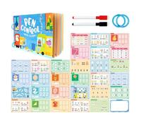 Cartes de contrôle stylo - jouet éducatif effaçable pour la petite enfance - jeu de pratique Calligraphie avec cartes contrôle stylo | pour de 2 à 6 ans maternelle
