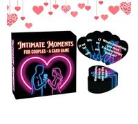 Cartes de conversation en forme de cœur pour couples | Jeux de société pour couples pour la maison, les fêtes, les rendez-vous, les voyages, la Saint-Valentin