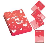 Cartes de conversation - Papier 6,4 x 8,9 cm | Jeu de cartes pour couples | 50 cartes romantiques de vérité ou de devoir | Questions et défis interactifs amusants pour les rendez-vous, les fêtes, la