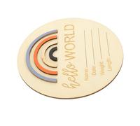 Cartes de Croissance Bébé Arc-en-ciel, Disque Rond Souvenir | Bois, Accessoire Photo pour Célébration et Mémorial, Panneau Annonce de Naissance, Présent de Naissance Couleur Aléatoire
