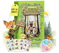 Cartes de découverte pour enfants - Jeu naturel Montessori avec 55 cartes sur 5 thèmes, disque tournant et autocollants, résistant aux intempéries et doux au toucher, pour familles, jardin d'enfants