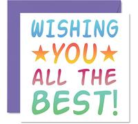 Cartes de départ pour collègues, femmes et hommes - Wishing You All The Best - Sorry Your Leaving Good Luck In Your New Job - Carte de vœux 145 mm, cadeau amusant