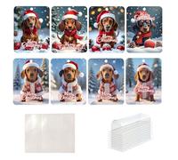 Cartes De Détenteur D'Argent De Noël,Détenteurs D'argent De Noël | 8 pièces porte-monnaie pour cartes d'argent pour chien | Pendentifs de Noël, ornements de vacances avec enveloppes pour arbre de Noël