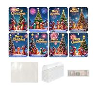 Cartes De Détenteur d'argent De Noël,Détenteurs d'argent De Noël - Bonhomme de Neige Dragon 8 pièces Cartes d'argent Porte-Monnaie | Ornements de Noël Mignons avec enveloppes, Fournitures de Vacances