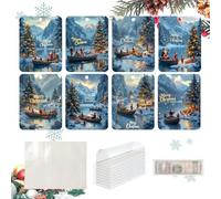 Cartes De Détenteur d'argent De Noël,Détenteurs d'argent De Noël - Détenteurs d'argent Bonhomme de Neige Cartes d'argent Dragon - Ornements de Noël en espèces, Fournitures de Vacances avec enveloppes