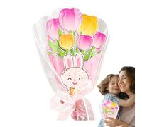 Cartes de fête des mères avec des fleurs, cartes de félicitations faites à la main pour la fête des mères | Matériaux faits à la main pour passer du temps ensemble pour femme, mère grand-mère tante