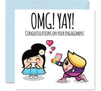 Cartes de fiançailles LGBT pour couples - Congratulations on your Engagement - Carte de félicitations pour bien fait, cadeaux pour fiancé, fiancé, cartes de vœux de mariage de 145 mm