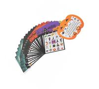 Cartes De Jeu Bingo sur Le Thème d'halloween pour Les Grands Groupes Matériel en Papier 24 Pièces Divertissement Fête Bingo d'halloween