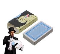 Cartes de jeu de trick, poker en papier pour tours - Cartes à jouer Poker créatives pour divertissement à collectionner - Accessoires de spectacle de poker avec instructions pour le camping, la maison