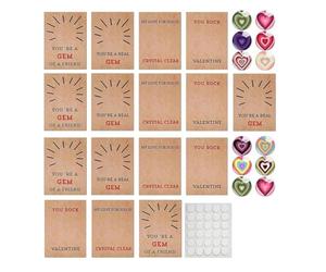 Cartes de la Saint-Valentin, carte postale en pierre de la Saint-Valentin | Lot de 12 cartes d'invitation, pour, filles, amis, voyage, école, bureau, anniversaire, vacances