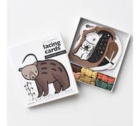 Cartes de laçage - animaux des bois multi-coloured TU