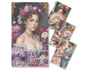 Cartes de l'Oracle de l'Amour Enchanté: Horoscope de l'Amour, Âmes Sœurs, Nouveau Tarot Amour pour Débutants avec significations, facile et intuitif, Guide et cours vidéo en cadeau 5 langues, Oráculo