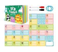 Cartes de maîtrise de stylo d'écriture manuscrite | Éducation précoce interactive - Écrire des cartes de contrôle des stylos pour les , pour garçons et filles de 2 à 6 ans et d'âge