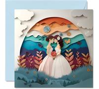 Cartes de mariage LGBTQ pour couples - Love and Cherish - Cartes de félicitations, de fiançailles, de félicitations et de félicitations pour mariage - Cartes de vœux pour couples et fiancées (pas 3D