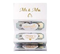 Cartes de mariage pour la mariée et le marié - Enveloppe cadeau élégante, porte-cartes de célébration décorative, pochette pour pièces de monnaie pour famille, réception, bénédictions à la maison