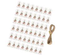 Cartes de message de vacances 48 étiquettes en papier | Notes de décoration d ' arbre de Noël de 3, 5 x 2 pouces pour cadeaux emballés, poignées de porte, présentoirs muraux