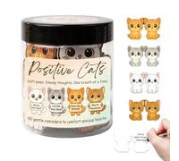 Cartes de Motivation | 60 Pièces Cartes Mignonnes et Drôles de Chats - Pot d'Affirmations Positives pour Chat,pour Femmes Hommes Décor de Bureau Encouragement Pleine Conscience Soin de Santé Mentale