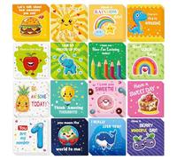 Cartes de Motivation pour Kids (60 Pièces) - Affirmations Inspirantes | Notes d'Encouragement pour Boîte à Lunch | Citations & Proverbes Positifs, Garçons & Filles, Messages Inscriptibles l'École