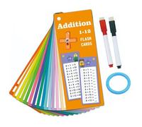 Cartes de multiplication de mathématiques - Outils d'apprentissage arithmétique pour tout-petits, jeux de mathématiques éducatifs 14 fois, cartes d'apprentissage interactives de manipulation des