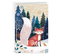 Cartes de No l Hallmark UNICEF en bo te Folk Art Fox (12 cartes et 13 enveloppes)