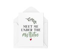 Cartes de Noël amusantes | Meet Me Under The Mistletoe | Cadeau de Noël coquin | CBH1399