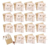 Cartes de Noël avec enveloppes 15 pièces 5x5 pouces cartes de voeux vintage avec ornement étoile meilleurs voeux Noël en vrac carte meilleurs vierge et enveloppes vacances