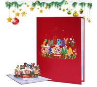 Cartes de Noël - Carte de Noël 3D avec musique et lumières | Décoration de table souvenir pour les fêtes d'anniversaire de remise des diplômes et occasions spéciales