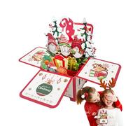 Cartes de Noël - Carte de vœux de Noël avec lumière et musique | Carte de vacances en papier pour mari, épouse, maman, papa, fille