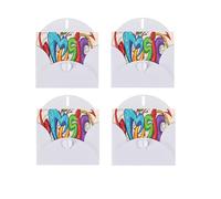 Cartes de Noël imprimées de style musical, cartes festives, cartes de Noël avec enveloppe, cartes de vœux festives de Noël, papier nacré