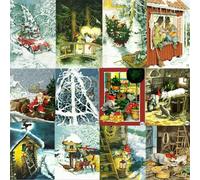 Cartes de Noël Inge Look (12 pièces) Ensemble unique et beau Noël 03